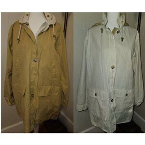WILLOW LANE Reversible Hooded Rain Coat Jacket Ladies MEDIUM